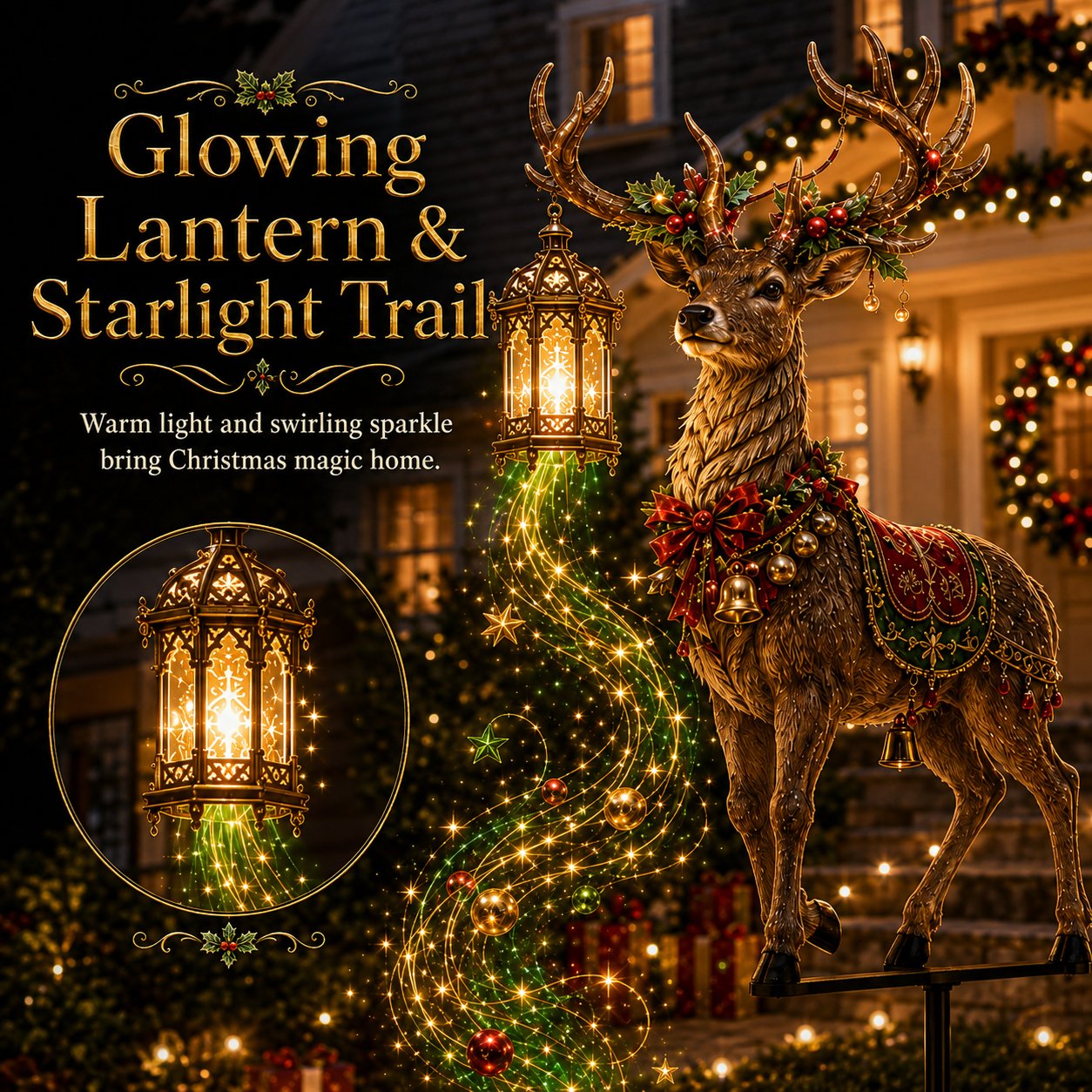🔥Buy 2 Get 20% OFF🔥Light-Up Reindeer Christmas Yard Stake