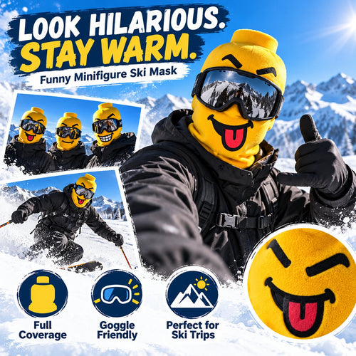 ⛷️ The Funniest Ski Mask On The Slopes This Winter! 🧱❄️