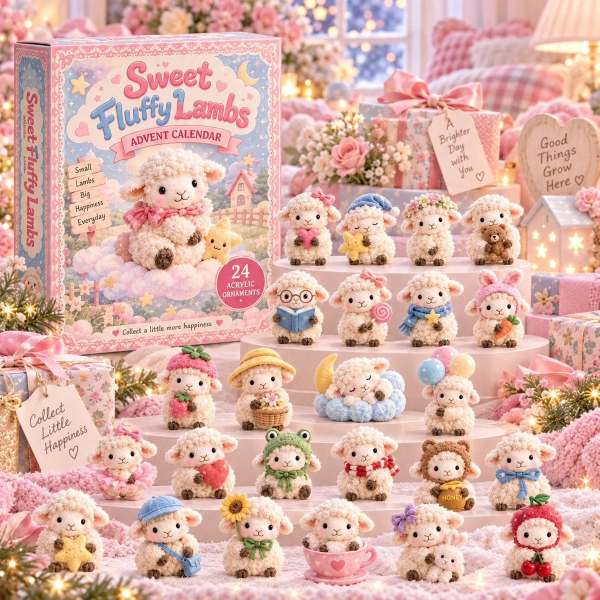 🔥HOT SALE🔥CHRISTMAS KICKOFF 49% OFF - Sweet Fluffy Lambs Advent Calendar 2026 - 24-Day Festive Countdown