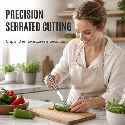 🌶️Stainless Steel Pepper Corer | Kitchen Vegetable Seed Remover Tool