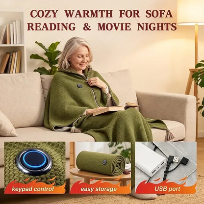 ❄️ LAST CHANCE 50% OFF Heated Wearable Blanket – Stay Warm at Your Desk Without Bulky Layers 🔥