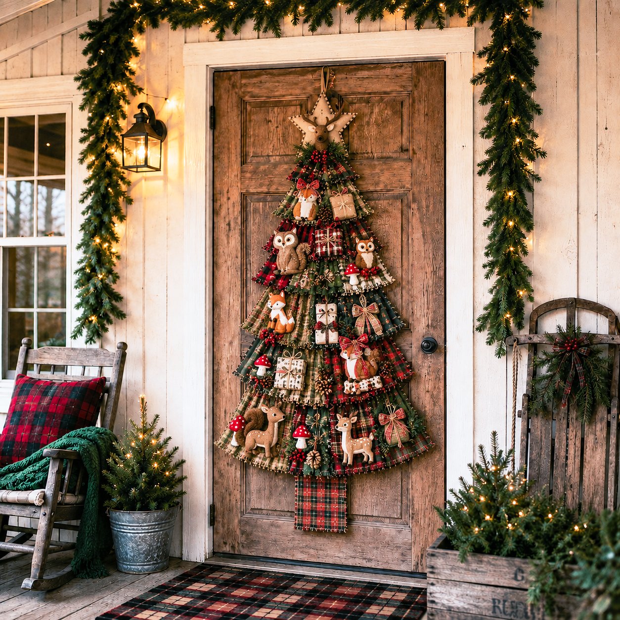 ⏳ Last Day 49% OFF – 🎄Beginner-Friendly DIY Oversized Patchwork Christmas Tree Door Hanging Kit  💕
