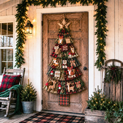 ⏳ Last Day 49% OFF – 🎄Beginner-Friendly DIY Oversized Patchwork Christmas Tree Door Hanging Kit  💕