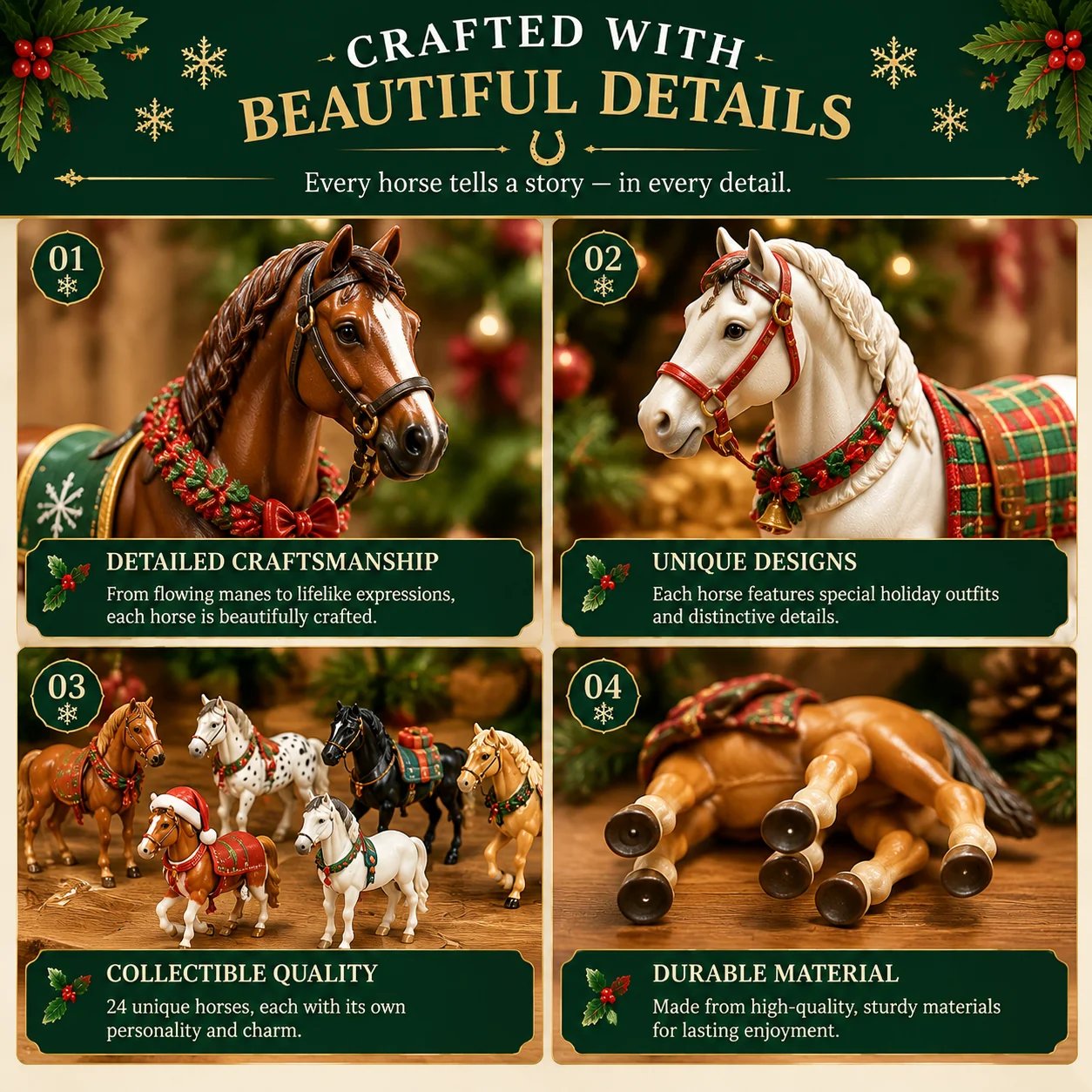 🐴 LAST DAY 49% OFF – 24 Days of Horse Friends Advent Calendar | 24 Unique Collectible Horse Figures & Equestrian Surprises for a Magical Christmas Countdown 🎄✨