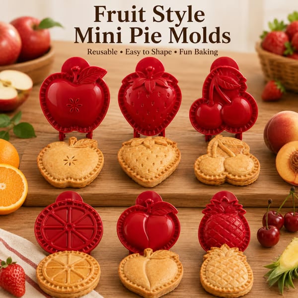 🥧 🍎 Beginner-Friendly Mini Hand Pie Press Mold – 6 Fun Shapes for Easy Homemade Pastries