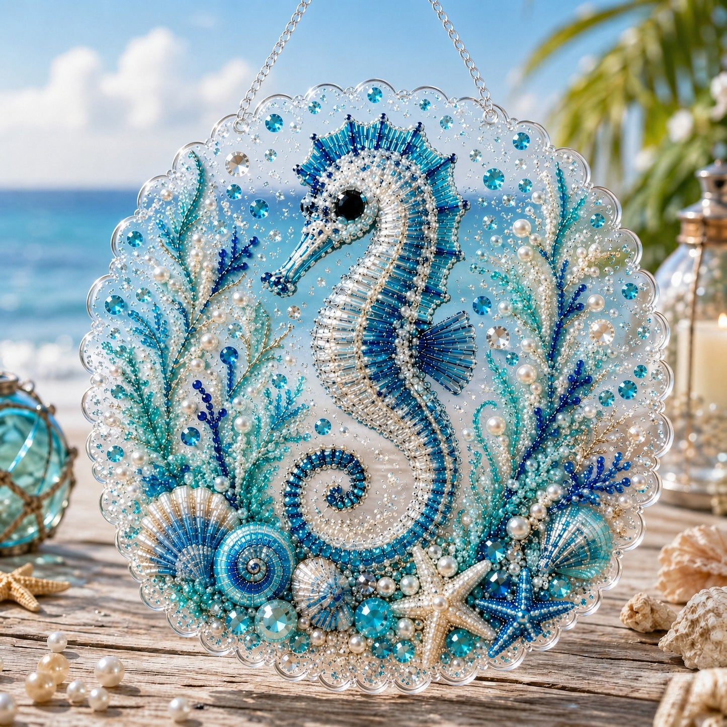🔥 Last Day 49% OFF - 🌊✨Ocean Pearl Art DIY Hanging Ornament Kit