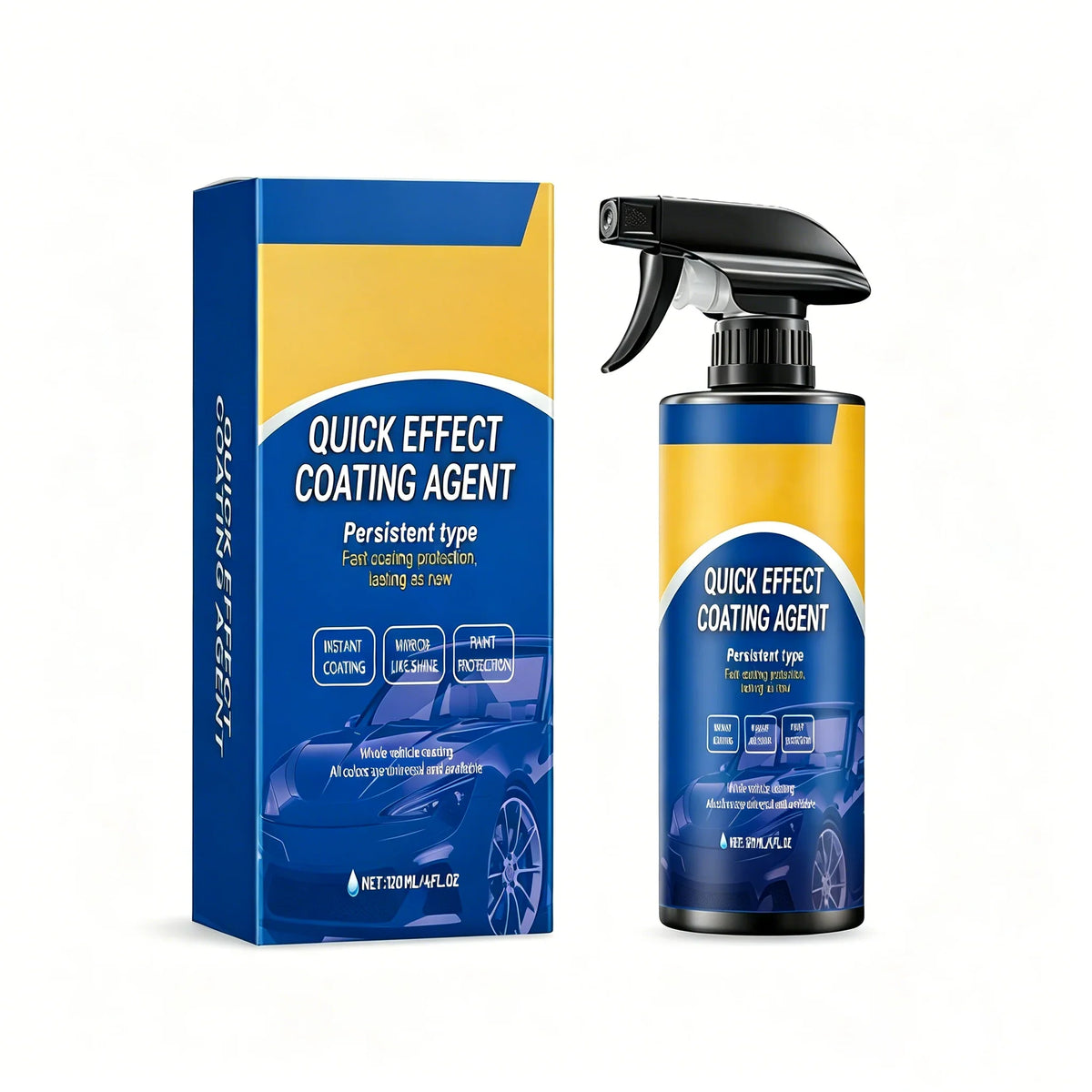 Car coating spray bottle and package