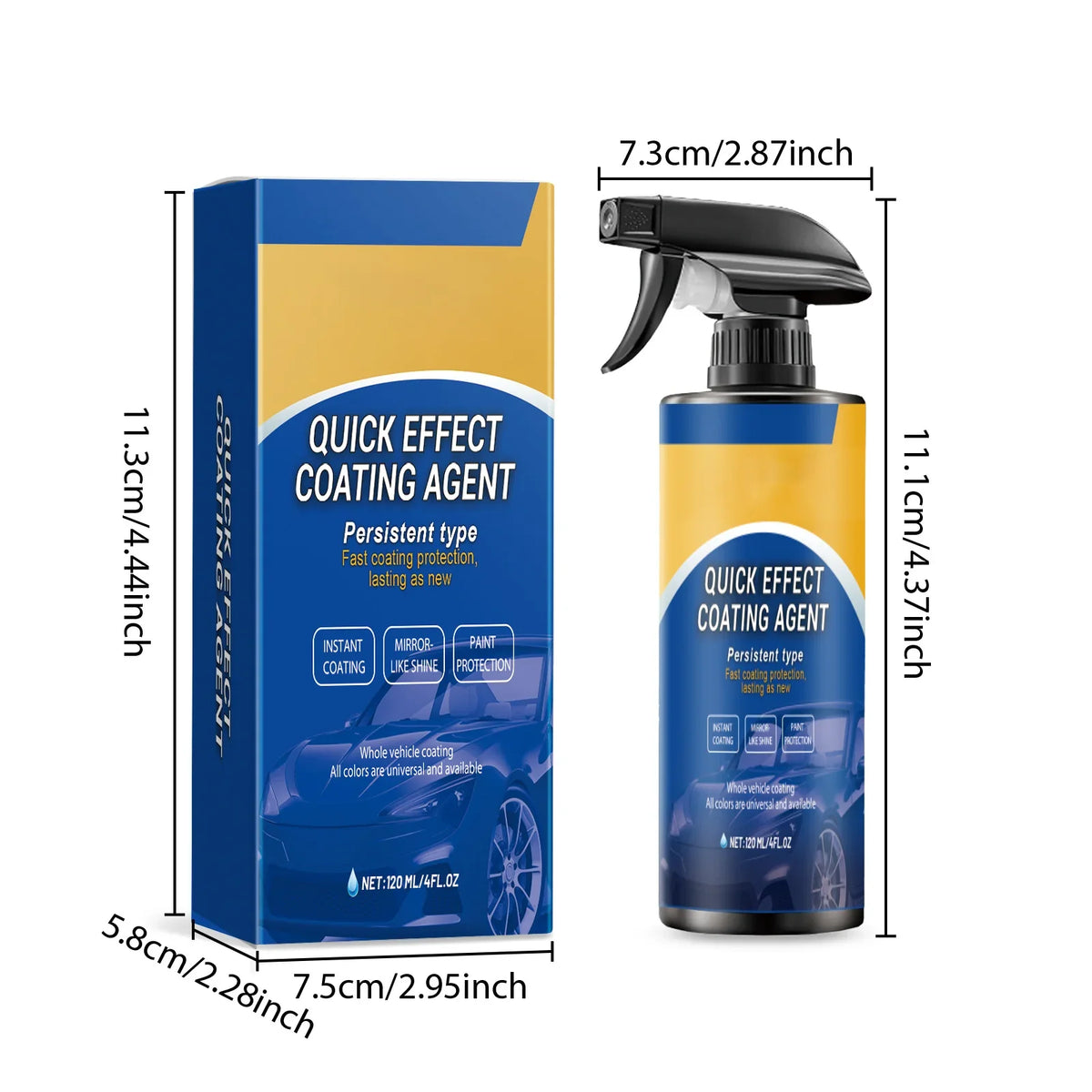 Car coating spray product dimensions