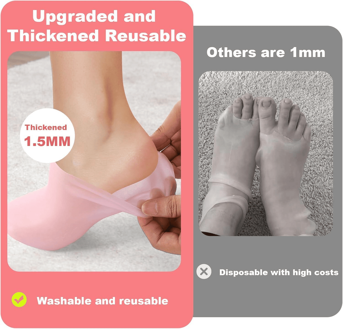 ⚡70K+ SOLD! Almost Gone-💥Reusable Silicone Foot Care Socks👣