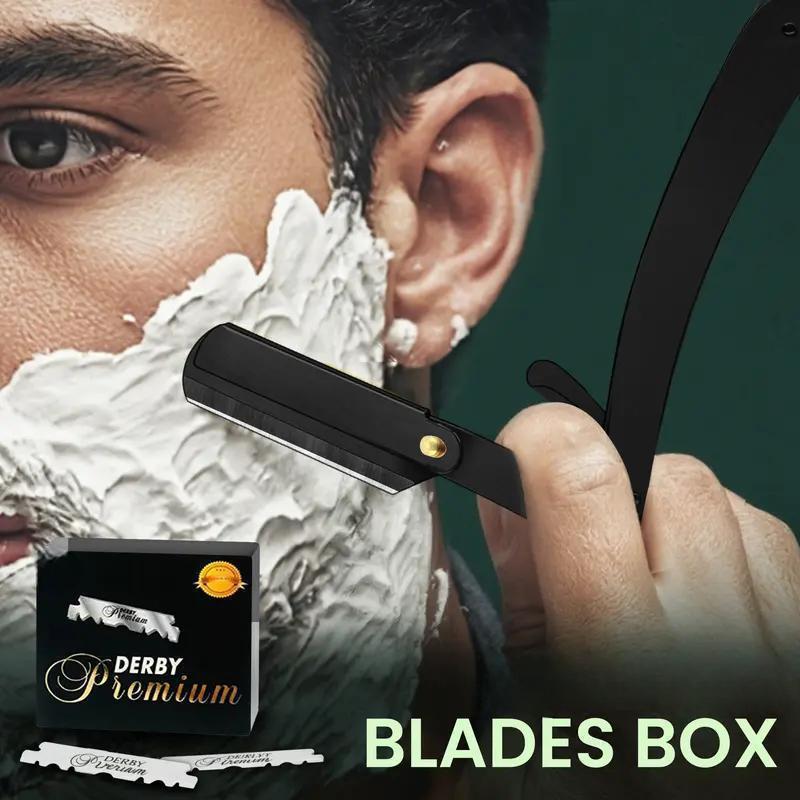 Professional Straight Razor for Men | Barber Straight Edge + 10 Blades Included