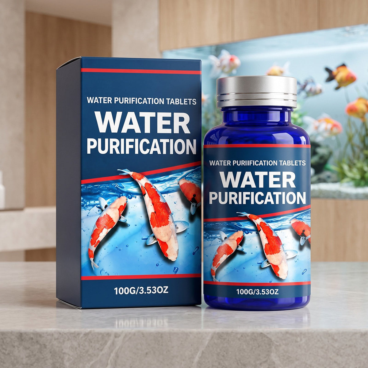 💧Aquarium Water Purifying Tablets ✨Fish Tank Water Cleaner Tablets for Turbid Water & Impurity Removal