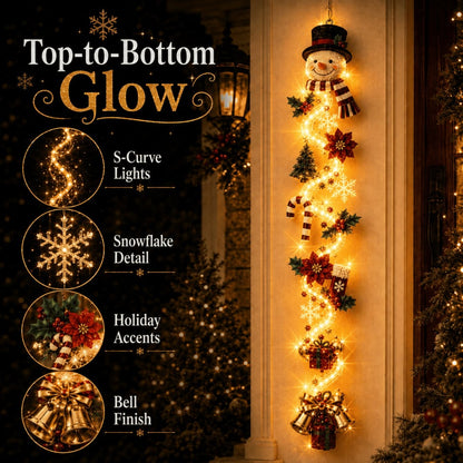 ⏳ Ultimo giorno: 49% DI SCONTO – 🎄 Decorazione natalizia luminosa da porta MerryCascade | 6 design festivi, luce calda, dettagli 3D & decorazione verticale salvaspazio ✨