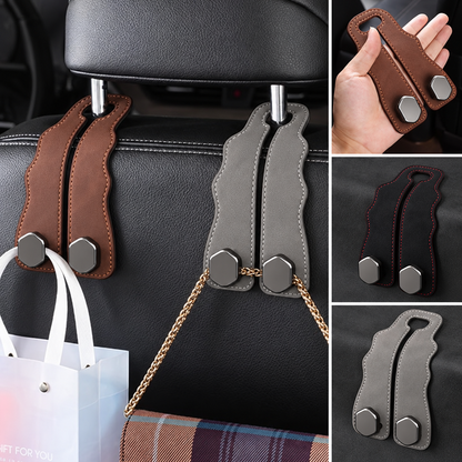 Suede Leather Car Seat Hook