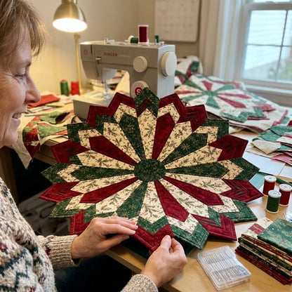 👉🔥💯Christmas Flower Diatomaceous Earth Placemat丨Finished Mat
