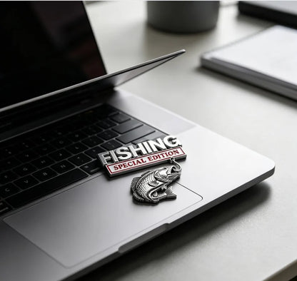 🎣 Fishing Special Edition Premium 3D Metal Vehicle Emblem Badge