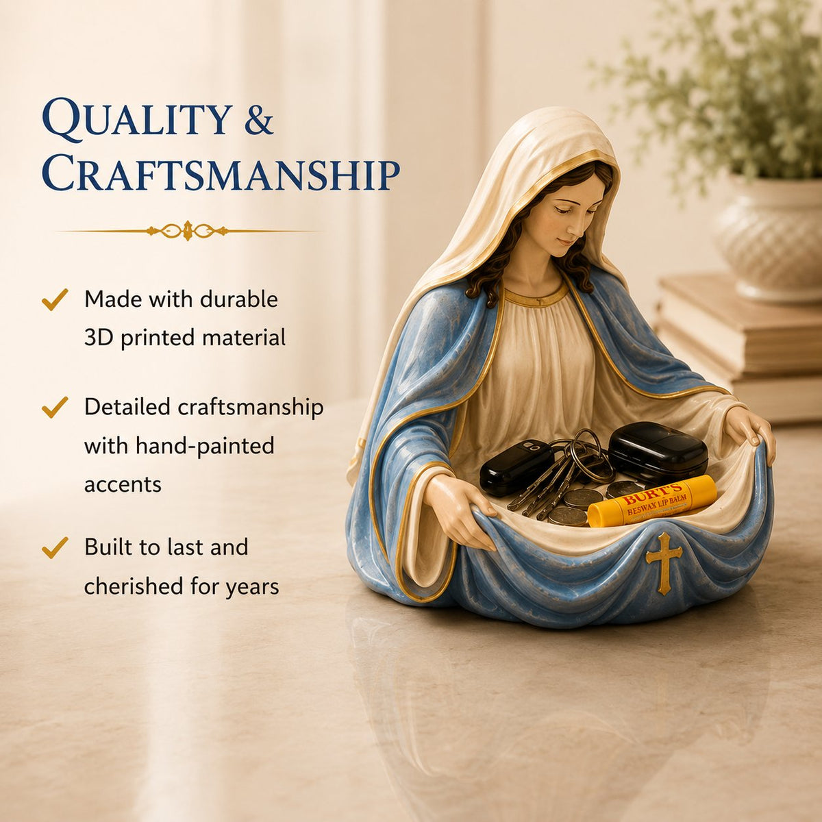 ✝️Handmade Virgin Mary Catch-All Bowl