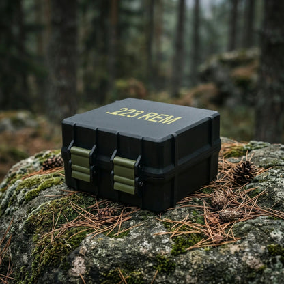 100 Round Ammo Storage Box | Waterproof Hard Shell Ammunition Organizer Case
