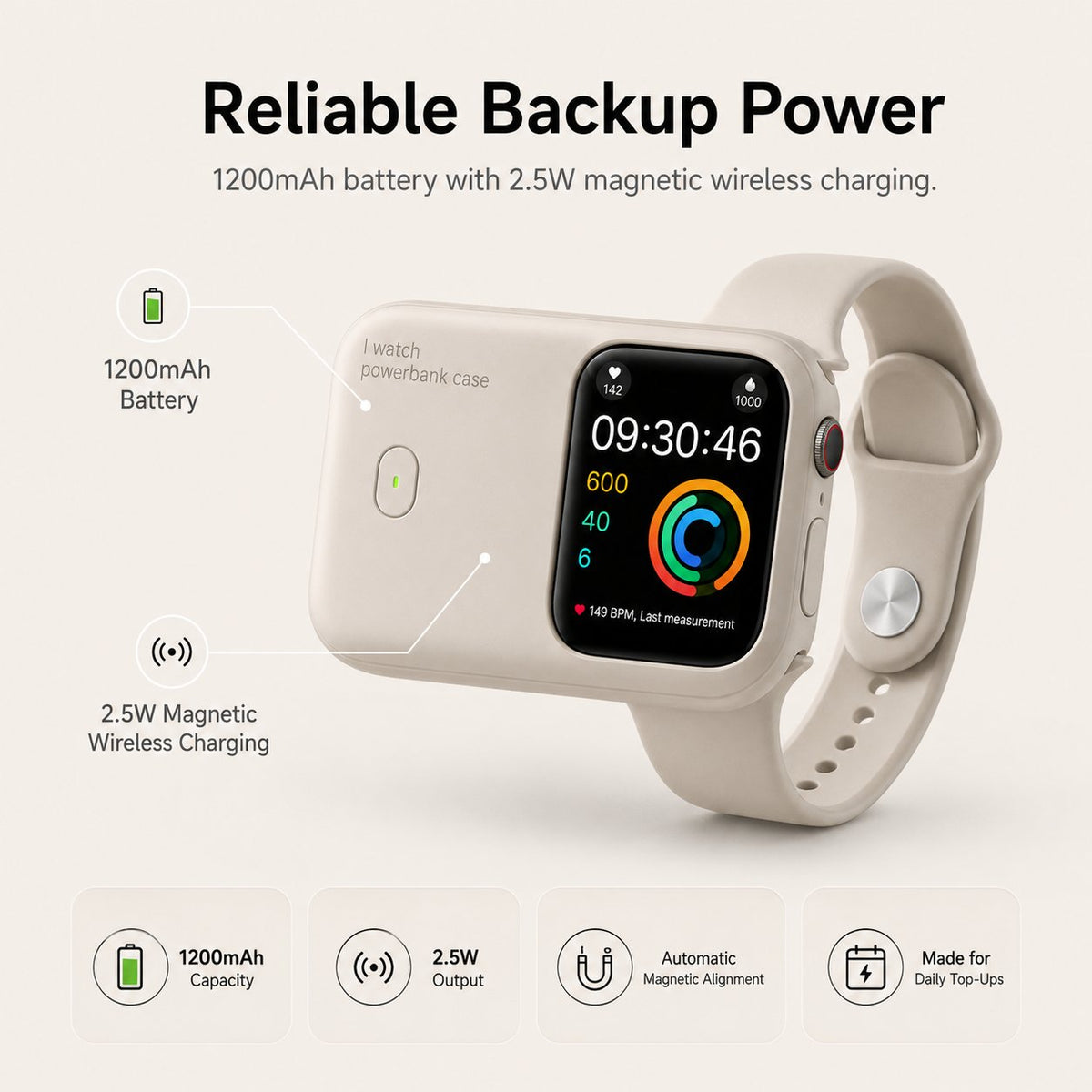 ⌚ Portable Apple Watch Power Bank