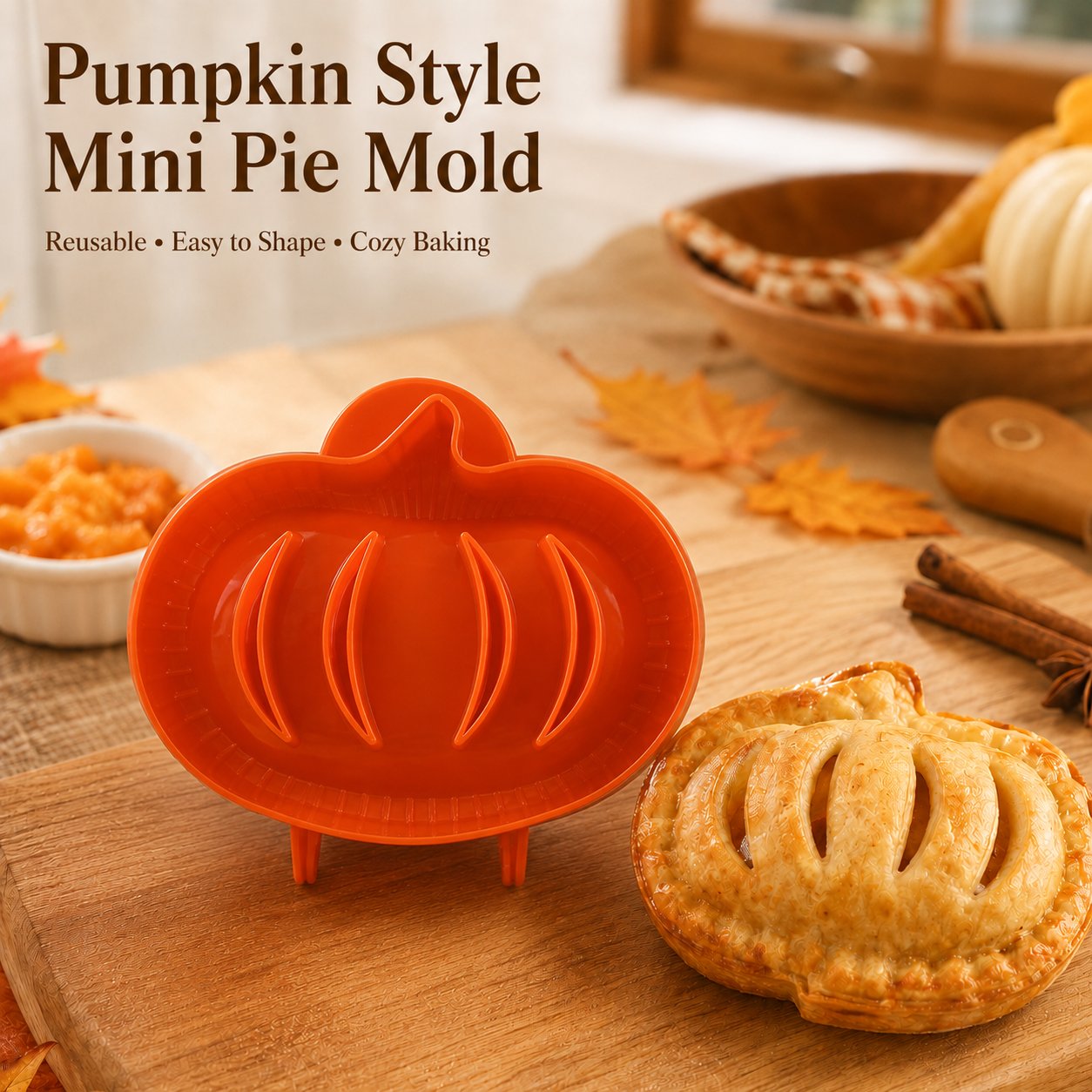 🥧 🍎 Beginner-Friendly Mini Hand Pie Press Mold – 6 Fun Shapes for Easy Homemade Pastries