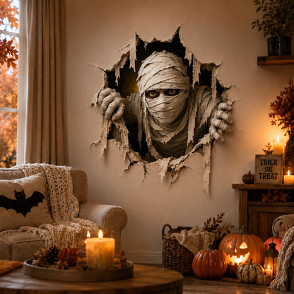 🦇Halloween Break-In 3D Wall Decals