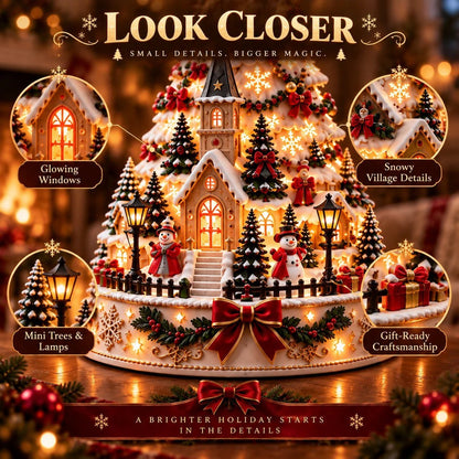 🎄Christmas Village Projection Centerpiece – 4 Themed Villages