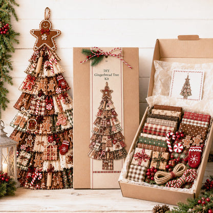 ⏳ Last Day 49% OFF – 🎄Beginner-Friendly DIY Oversized Patchwork Christmas Tree Door Hanging Kit  💕