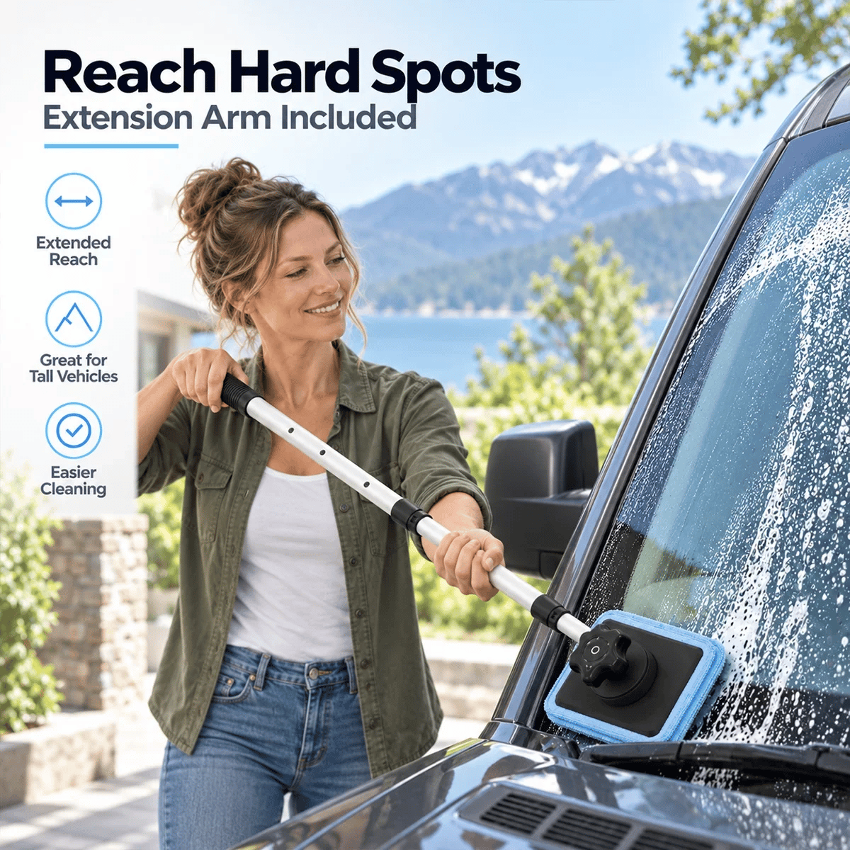 🧲 Dual-Magnet Car Windshield Cleaner ✨ Streak-Free Auto Window Cleaning Kit