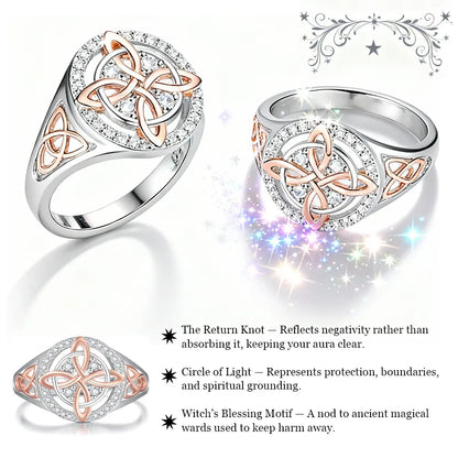 🔥🔮💍Handmade Alloy Witch's Return-Knot Protection Ring✨Protect Your Loved Ones