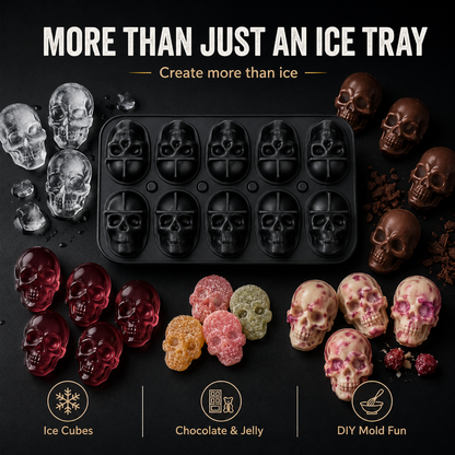 💀Skull Ice Cube Tray🧊-Make Every Drink a Statement✨