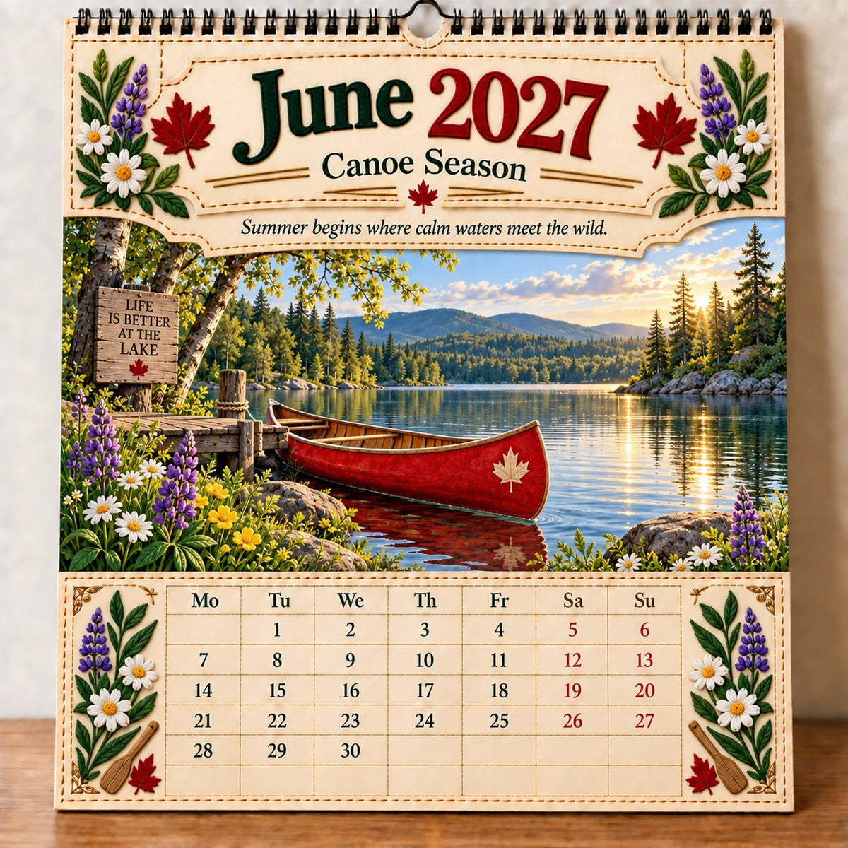 💯🇨🇦🍁 2027 Canada 160th Anniversary Commemorative Wall Calendar 🍁🇨🇦