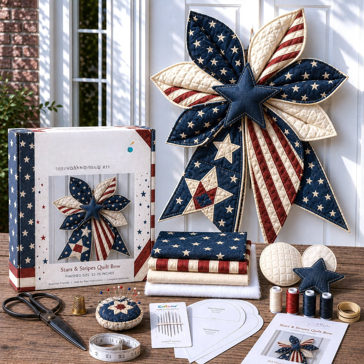 Large Patchwork Bow Sewing Kit