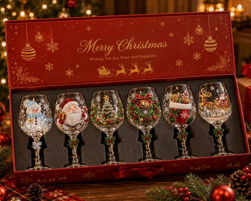🔥🎁Christmas 3D Wine Glass Collection Gift Box Set✨ - Buy 2 Free Shipping