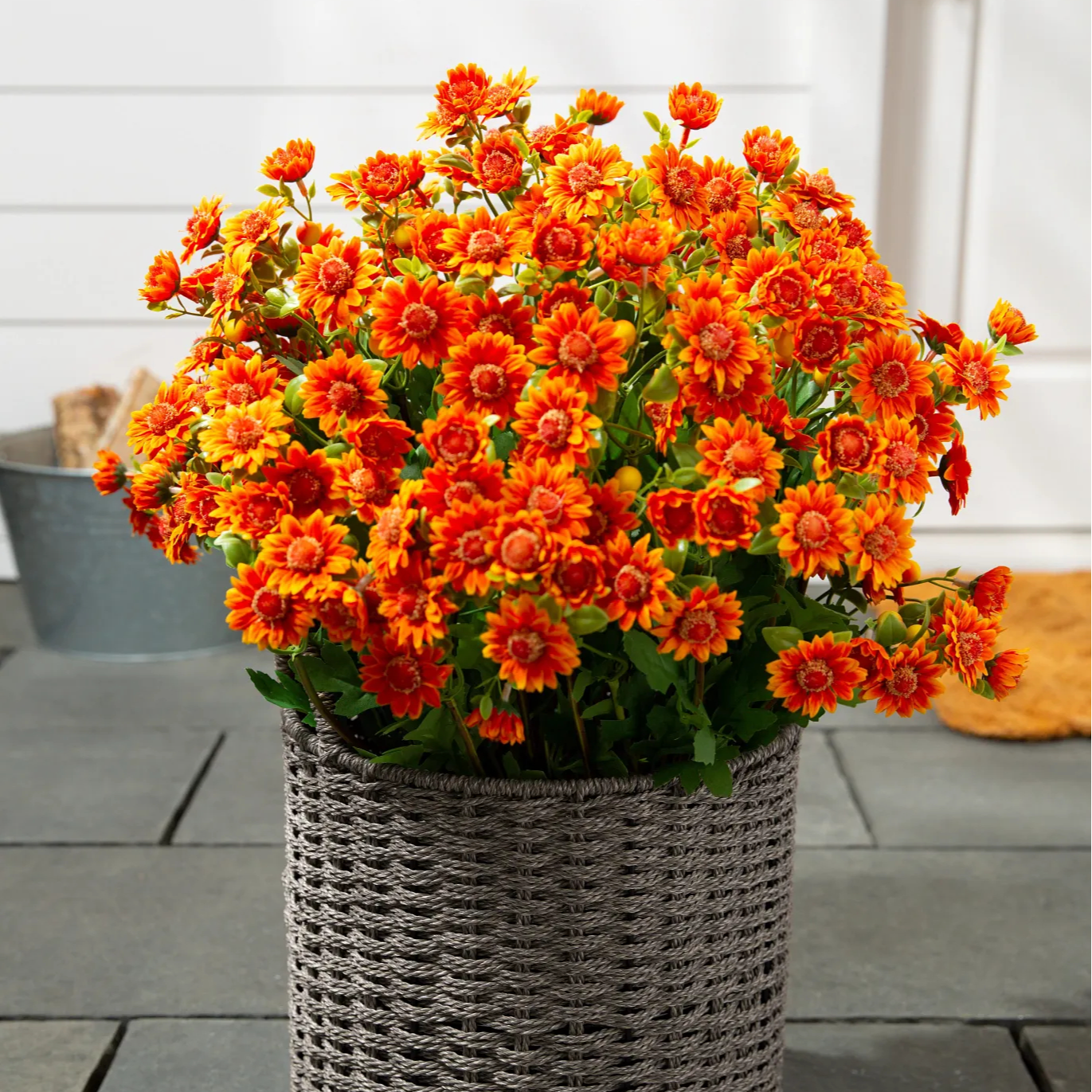 💥Last Day 70% OFF—🌼Welcome autumn- Artificial Outdoor Sunset Mums Flowers - UV resistant, Waterproof, Windproof