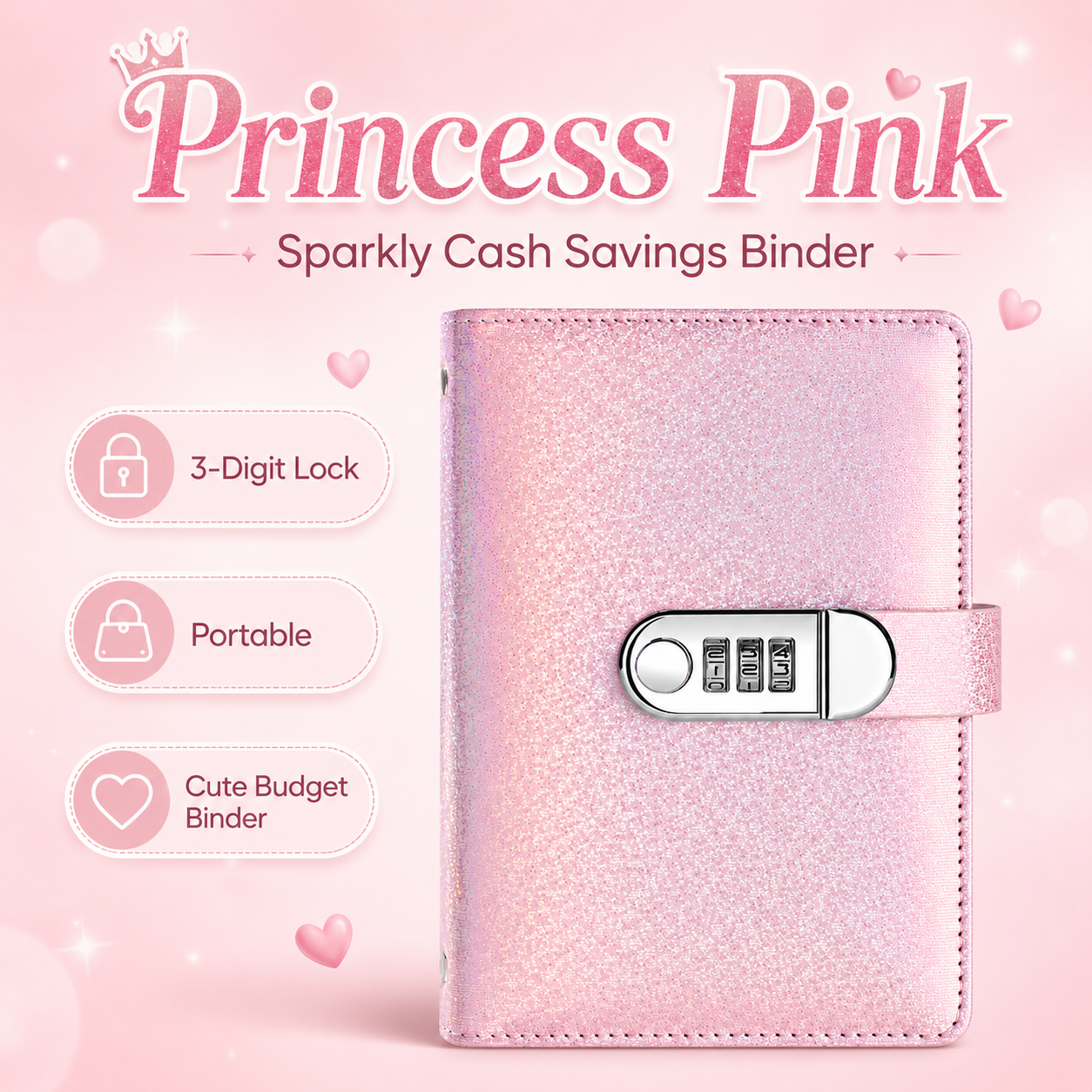 🔐 Lockable Cash Savings Binder with 100 Pages 💰