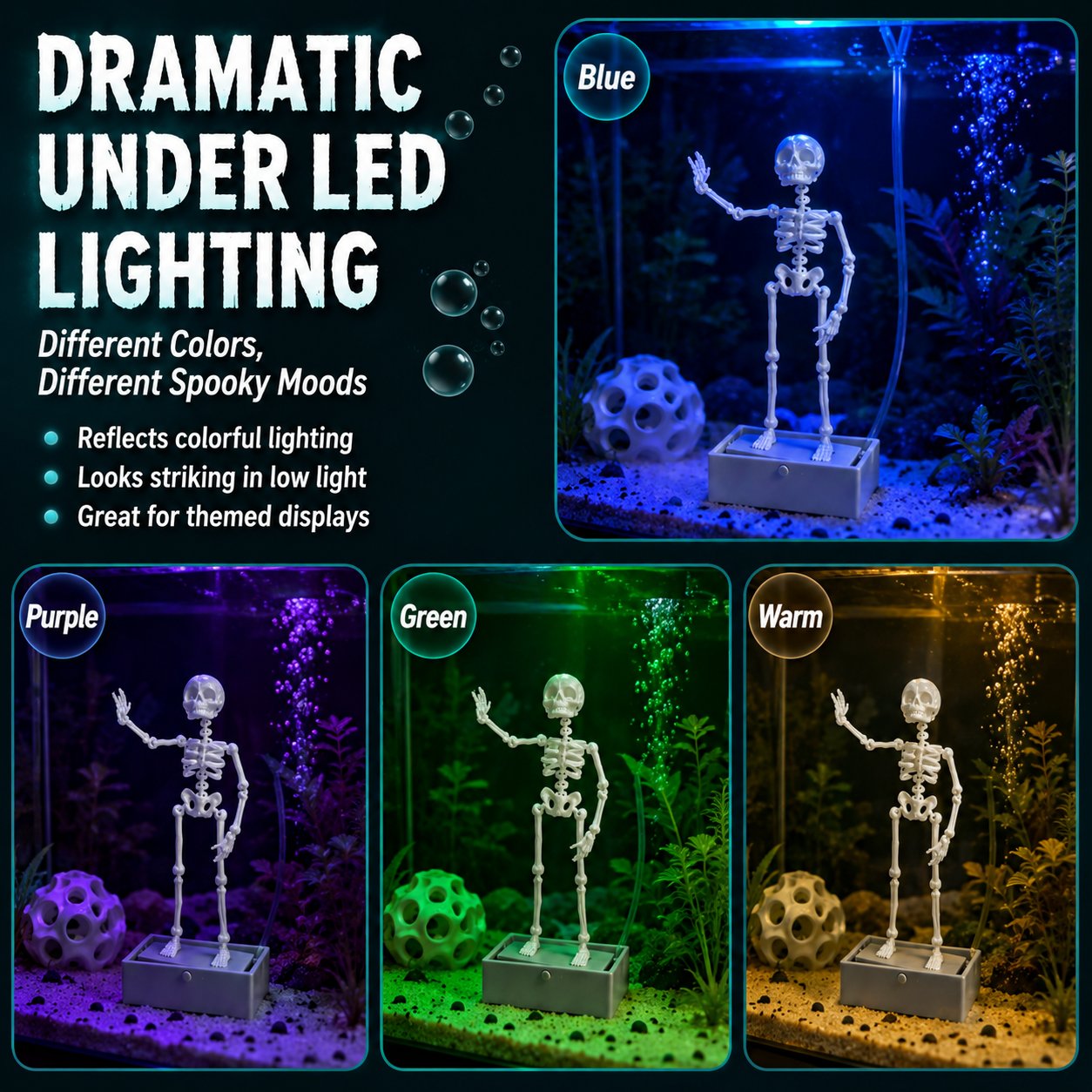 Dancing skeleton underwater