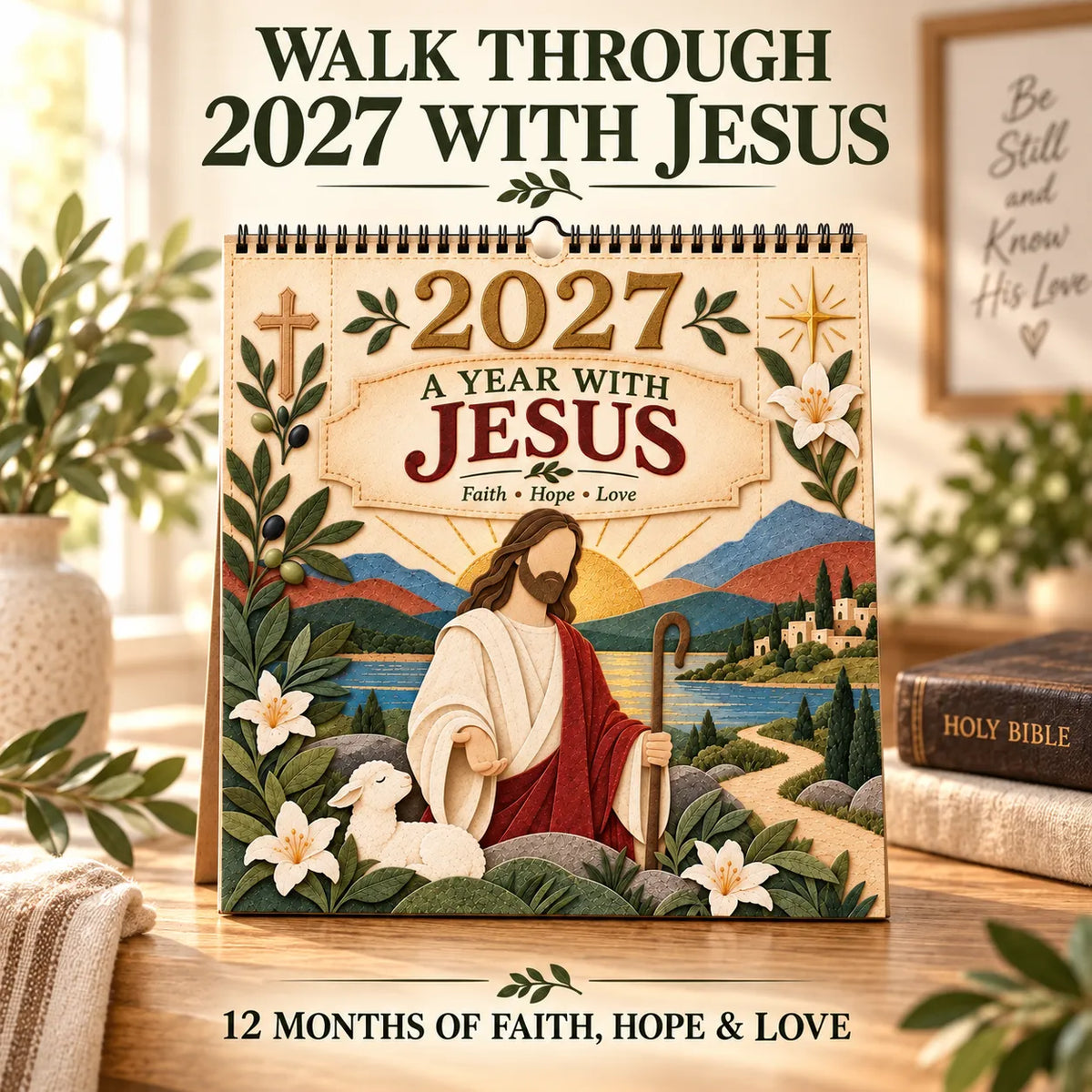 ✝️ 2027 Walking With Jesus Wall Calendar
