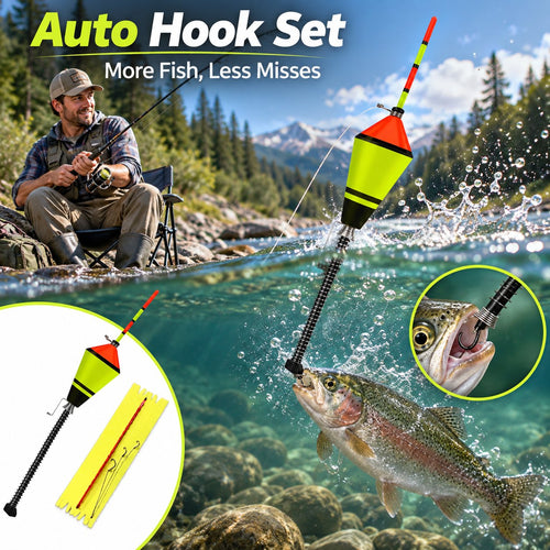 Auto Hookset Trigger Bite-Activated Automatic Fishing Float for Freshwater Angling, Beginner Fishing & Outdoor Bank Fishing