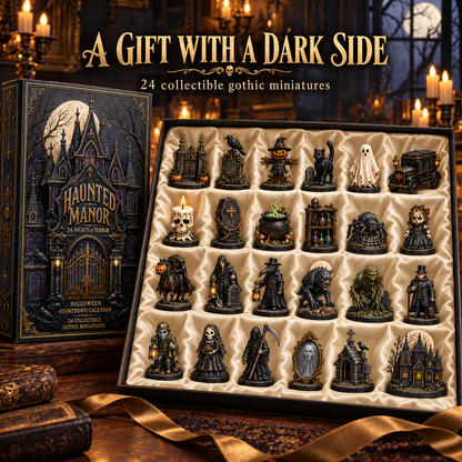 Haunted Manor Halloween Countdown Calendar 2026 – 24 Nights of Terror Gothic Miniature Collectibles