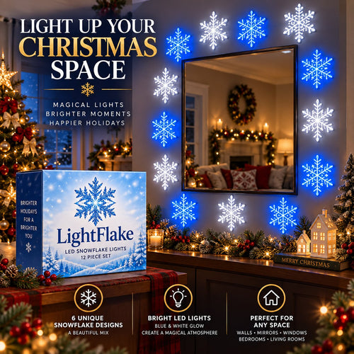 LED Snowflake Wall Set