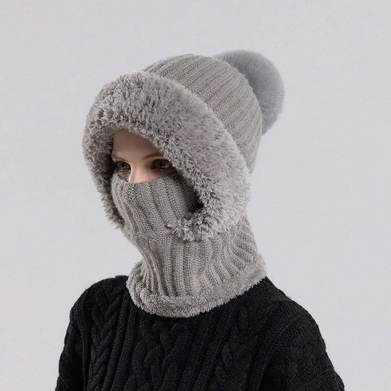 ✨ Cozy White Knit Beanie for Women Fall Winter Warmth ❄️
