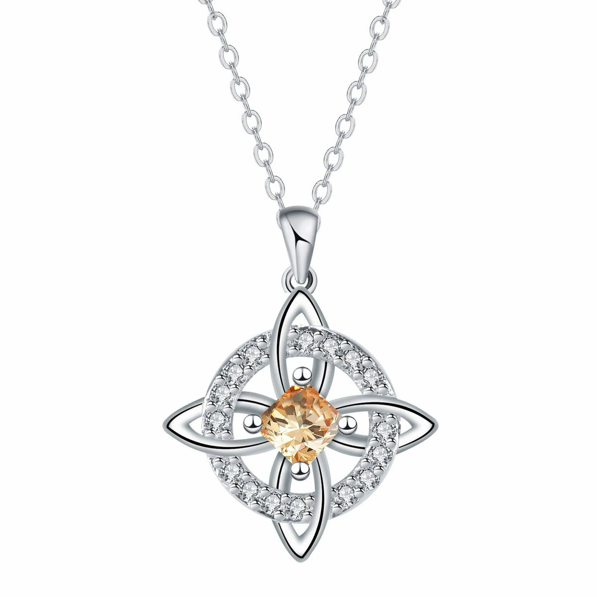 Mystical Birthstone Witches Knot Necklace – Natural Crystal🔮💞Protect Your Loved Ones
