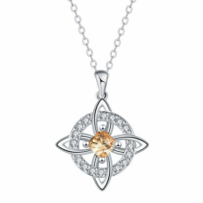 Mystical Birthstone Witches Knot Necklace – Natural Crystal🔮💞Protect Your Loved Ones
