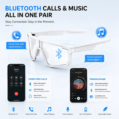 🕶️ VUB Smart Audio Glasses – Photochromic Options & Hands-Free Calls