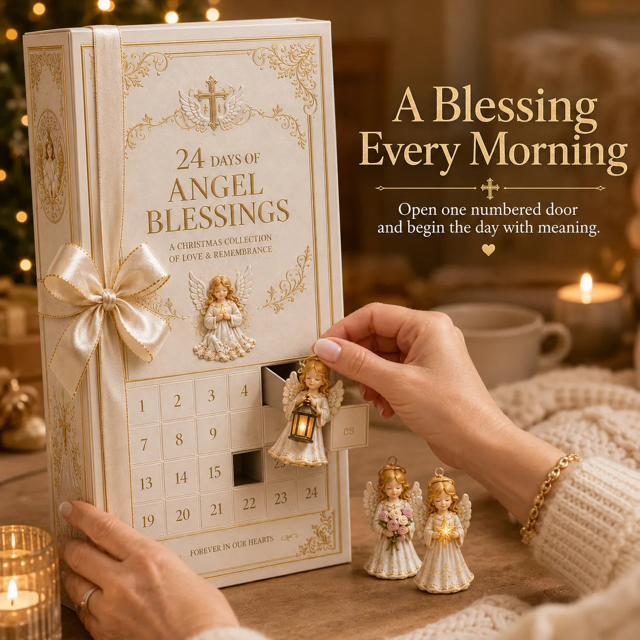 🔥😍⏳ Last Day 49% OFF – 👼 24-Day Angel Christmas Advent Calendar | 24 Unique Faith-Inspired Angel Ornaments with Hanging Loops for Daily Advent Surprises & Tree Display 🎄✨