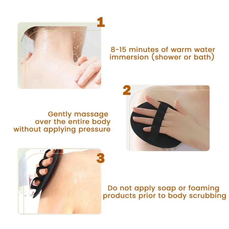 Soft Silicone Shower Scrubber – Gentle Exfoliating Body Brush (4-Pack)