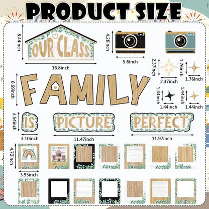 🏫'Our Class Is a Big Family' Photo-Frame Style Bulletin Board Decoration🎒