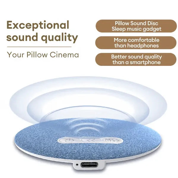 🔥🔥  S1 Ultra-Thin Bluetooth Pillow Speaker with Bluetooth 6.0 - Bone Conduction Technology
