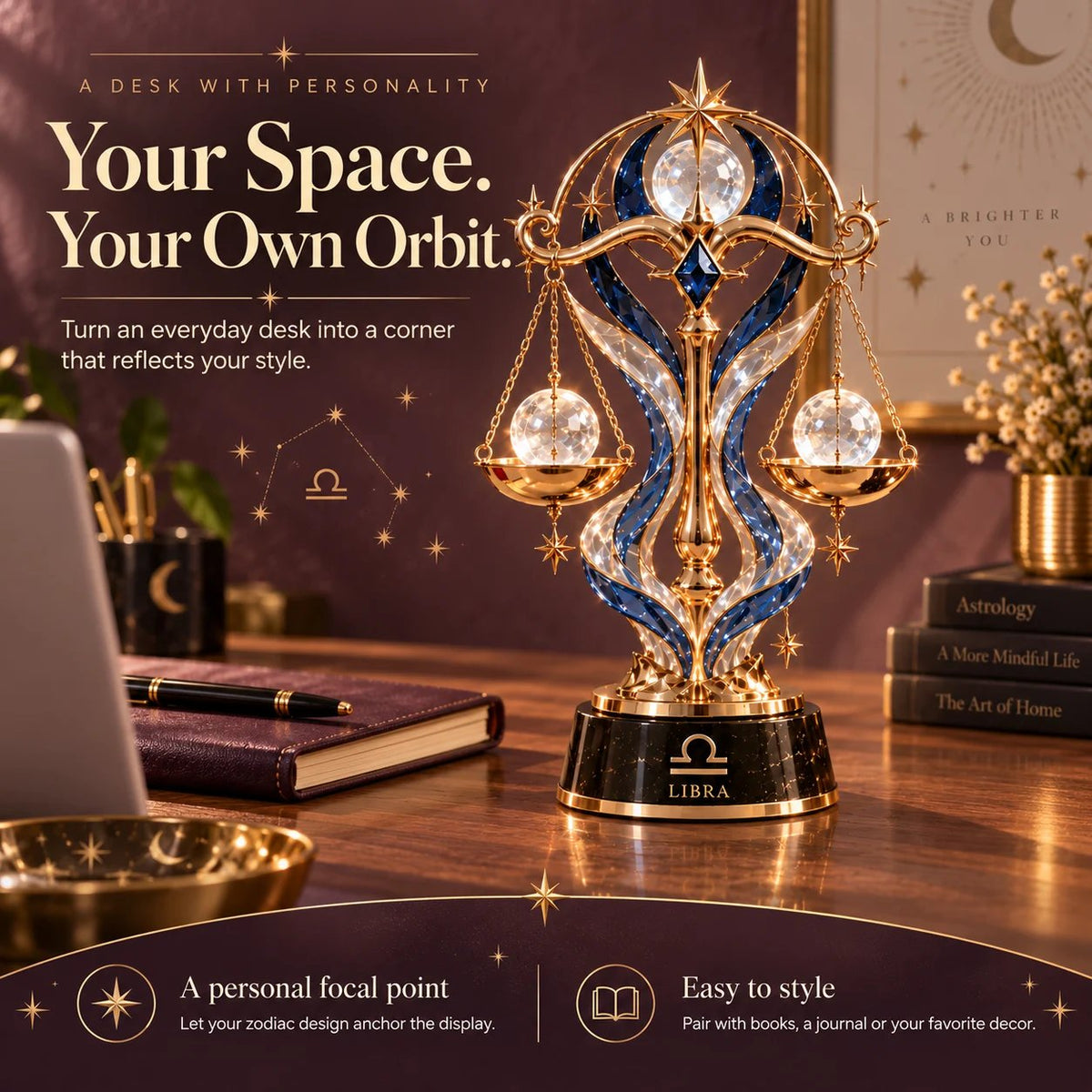 🔥HOT SALE🔥 49% OFF – 🌙 Celestial Zodiac Sculpture | 12 Jewel-Like Zodiac Designs with Golden Details ✨