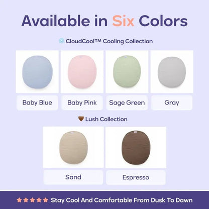 Mellow CloudCool & Lush Pebble Pillow | Washable Removable Cover Cushion