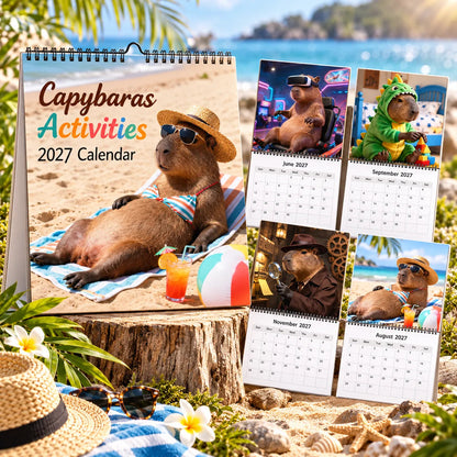 🔥🐹 2027 Capybara Wall Calendar